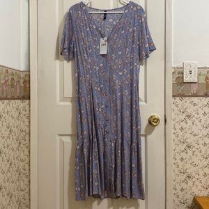 Mango floral midi dress